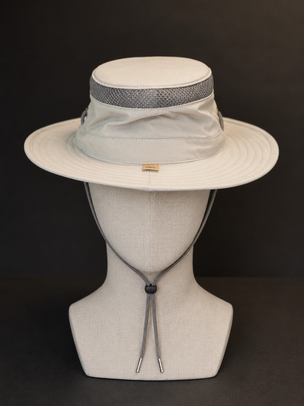 Men's Light Beige Outdoor Boonie Hat with Adjustable Chin Cord